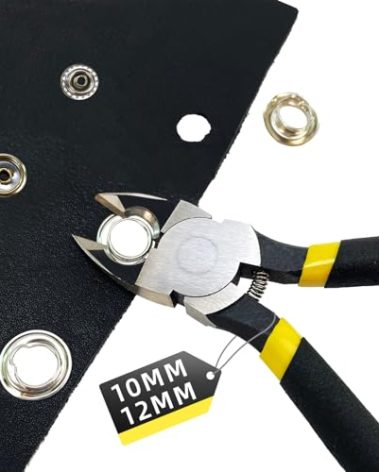 HAPDEN Grommet Removal Tool Kit, Snap Removal Tool for Boat Covers, 10mm and 12mm Trap Grommet kit Remover, 3/8 and 1/2 Replacement Eyelet Plier, Grommet Tool Kit for Tarps Repair, Fabric Rings