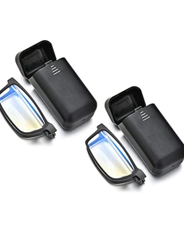 DBEFTLI Folding Reading Glasses - Foldable Portable Readers For Men Women With Case 2 Pairs 2.50