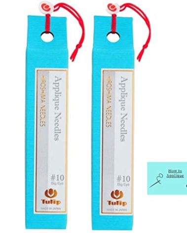 Tulip Applique Needle 6 Pack Size 10 Big Eye - 2 Sets, Hiroshima Needles, Quality Needles with Polished Finish, Includes Instruction Card from Everton Products