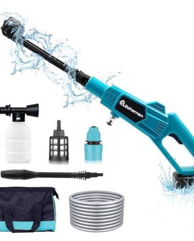 Cordless Car Power Washer for Makita 18V Lithium-Ion Batteries, 900 PSI Handheld High Pressure with 6 in 1 Nozzle for Car Cleaning (Battery Not Included)