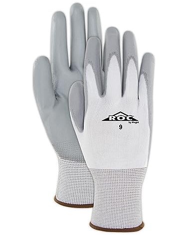 MAGID ROC Lightweight Polyurethane Palm Coated Work Gloves, 12 Pairs, GP139