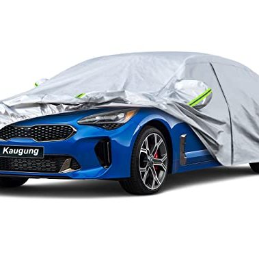 Kaugung 6 Layers Car Cover Custom Fit Kia Stinger Sedan from 2017 to 2025, Waterproof All Weather Resistant Outdoor Indoor Sun Rain Dust Snow Protection. (USA Warehouse, Within 3-7 Days)