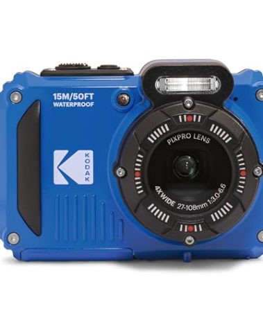 KODAK PIXPRO WPZ2 Rugged Waterproof Shockproof Dustproof WiFi Digital Camera 16MP 4X Optical Zoom 1080P Full HD Video Vlogging Camera 2.7" LCD (Blue)