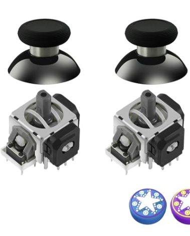 AKNES GuliKit TMR Electromagnetic Joysticks Replacement for DualSense PS5 / PS5 Edge Controller, Thumbstick Grips for PlayStation 5 Controller, Thumbstick Caps Included