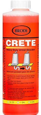 CRETE Urinal Drain Cleaner, Commercial Grade, Restores Pipes to Original Diameter, Urinal Descaler & Deodorizer, Safe for Pipes, No Harsh Fumes, Urine Salt Remover, 16 Fl Oz (Pack of 1)