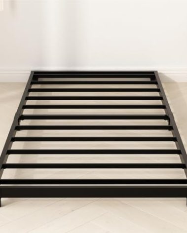 YUSENHEEI 4 Inch Twin Bed Frames, Heavy Duty Metal Platform Low Bed Frame Twin, No Box Spring Needed, Noise Free, Easy Assembly, Black