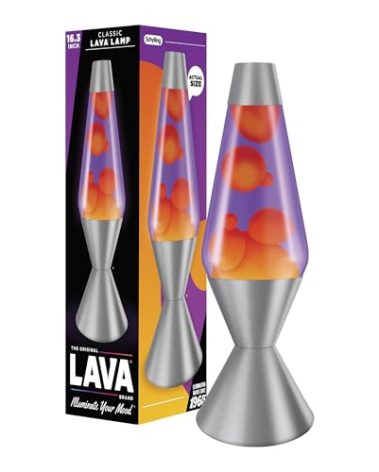 LAVA The Original Lamp - Large 52oz 16.3" - Vivid Twilight - Classic Liquid Motion Lamp - Orange and Purple Liquid - Item #5119 (Amazon Exclusive)