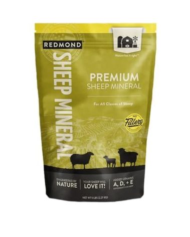 Redmond All Natural Sheep Mineral Supplement - Essential Trace Minerals for Overall Health and Growth Support - 5 lbs