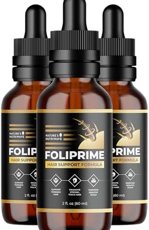 FoliPrime Hair Growth Oil, 100% Pure & Natural Hair Oils for Hair Growth & Scalp Hair Loss, Hair Follicle Detox Formula for Thicker Longer Fuller Hair | With Biotin & Keratin - 2oz, 3 Month Supply