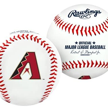 Rawlings | MLB Team Logo Baseball | Arizona Diamondbacks | Official | White