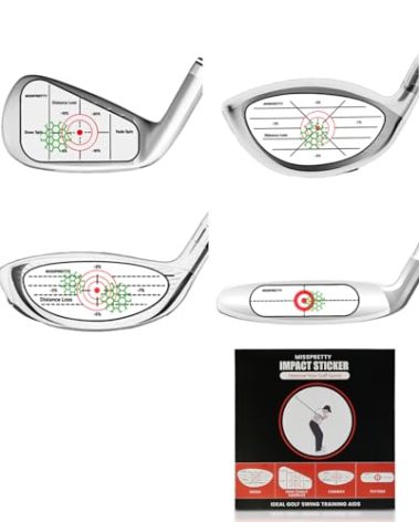 MISSPRETTY (240pcs) Golf Impact Tape - Christmas Golf Gifts for Men Training Aid Impact Stickers Stickers for Wood/Iron/Fairway/Putters, Non-Residue, Labels Clearly Visible