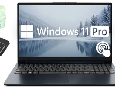 Lenovo IdeaPad 15.6” FHD Touchscreen Laptop, 24GB RAM 1.5TB Storage (1TB SSD+512GB SD Card), 10-Cores Intel Core i5-1235U, Windows 11 Pro with Microsoft Office Included, PLUSERA Earphones