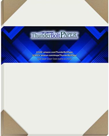 50 Soft Off-White Translucent 17# Thin Sheets - 8.5 X 11 Inches Standard Letter|Flyer Size - 17 lb/Pound Light Weight Fine Quality Paper - Tracing, Fun or Formal Use - Not a Clear Transparent