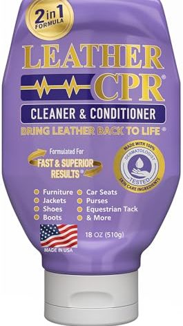 Leather CPR Cleaner & Conditioner 18oz - Cleans, Conditions, Restores & Protects Leather Furniture, Handbags, Car Seats, Interior, Jackets, Boots, Purses, Shoes, Couch, Saddles, Tack & More