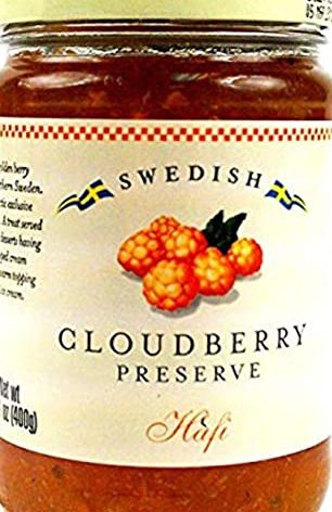 Hafi Swedish Cloudberry Preserves, 14.1 oz Jar