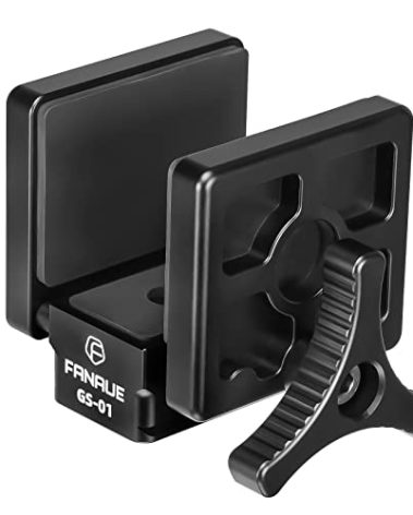 FANAUE GS-01Arca Swiss Rifle Saddle Mount, Hunting Tripod Clamp with Quick Release Plate, Shooting Tripod Rest, Enhanced Accuracy Ball Head & Adapter for Hunting and Shooting