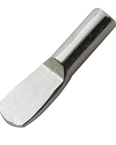 100 Pack Rok Tiny Size Heavy Duty 1/8" (3mm) Shelf Pin Spoon Shaped Cabinet Support Pegs Holder, Metal, Nickel Finish - ROKSP3N