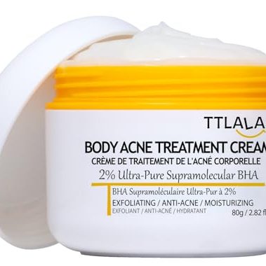 Butt Acne Clearing Treatment, Moisturizer Cream with 2% Salicylic Acid, Tea Tree Oil & Witch Hazel, Body Back Acne Treatment, Cystic Acne Treatment for Skin Delicate and Smooth 2.82oz
