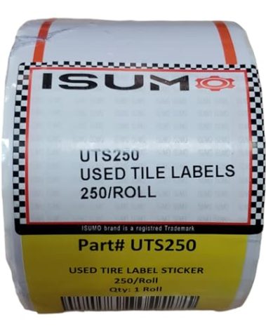 Tire Label - Used Tire 1 Roll of 250 Stickers Size 6" X 2-1/2" (150mm X 63.50mm)