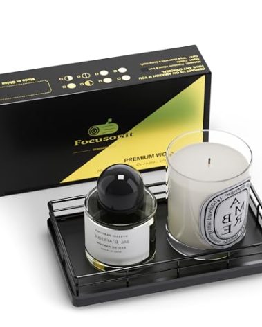 Bathroom Tray for Counter, Oak Wooden 7.5" L Decorative Vanity Tray for Dresser Tops Perfume Jewelry Makeup Candle Soap Sponge Holder for Kitchen Countertop Organizer Coffee Table Decor Bar Black