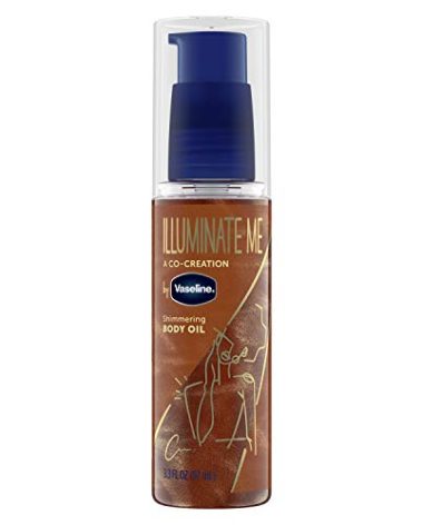 Vaseline Illuminate Me Shimmering Body Oil Created for Melanin Rich Skin, Illuminates Skin with Finishing Touch of Shimmer for Glowing Skin 3.3 oz