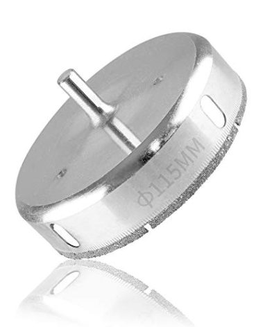 PHITUODA 4-1/2 Inch / 115mm Diamond Drill Bits, Large Diamond Hole Saw Hollow Core Drill Bits for Glass Ceramic Porcelain Tiles Marble Granite Quartz