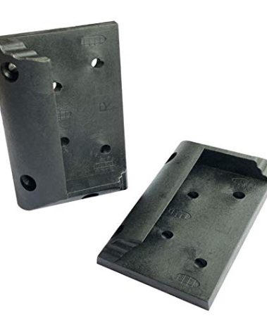 Myard PNP11145 Angled (for 30 to 60 Degree) Railing Connectors with Screws for 2x4 Inches (Actual 1.5x3.5 Inches) Inclined Stair Wood Handrail (5 Pair, Black)