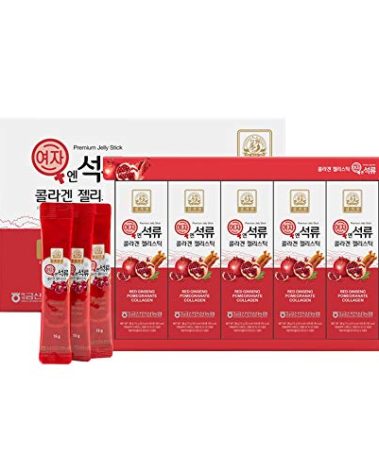 Korean Beauty Baekje Geumsan Women's Pomegranate Collagen Jelly Stick 5.1oz / 30 Count (5 Pack)