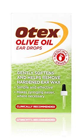 Otex Olive Oil Ear Drops for Natural, Gentle Removal of Excessive, Hardened Ear Wax. Bottle with Dropper Applicator, 10 ml (Pack of 1)