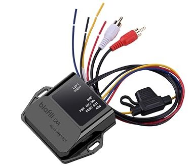 blafili CAR Bluetooth 5.2 Receiver – aptX Adaptive, aptX HD, AAC, SBC – 12V/24V Compatible, Remote Trigger, Stereo RCA Output – Wireless A2DP Adapter for Car, Truck, Marine, Powersport Audio Systems