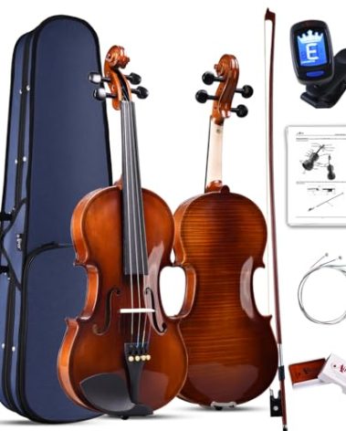 Aileen 4/4 Violin Set for Beginners, Full Size Fiddle Kit for Adults Starters and Children Teenager Students