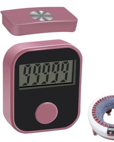 Knitting Machine Counter, Kardeep Row Counter for Knitting Machine - Attachable Magnetic Suitable for 32.40.48 Needle Row Counter - Pink