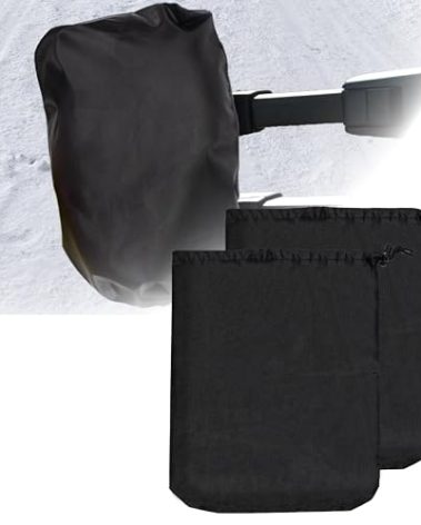 2Pcs Side Mirror Covers, Waterproof Car Side Mirror Protection for Snow, Ice, Bird Droppings - Suit Fit for Trucks, Winter Rearview Guard, Auto Exterior Accessories with Drawstrings