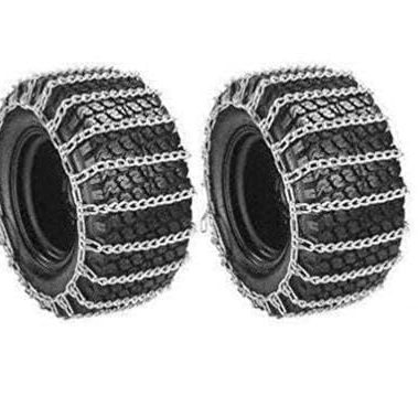 New PAIR 2 Link TIRE CHAINS 16x6.50x8 for Garden Tractors/Riders/Snowblowers