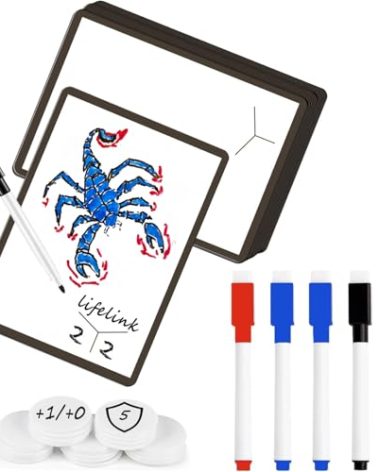 55 Piece Reusable Dry Erase MTG Tokens Premium PVC Double-Sided MTG Proxy Cards for Magic The Gathering DIY Blank Card Games Accessories