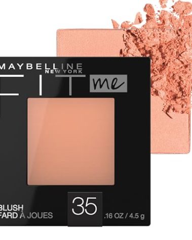 Maybelline Fit Me Blush, Lightweight, Smooth, Blendable, Long-lasting All-Day Face Enhancing Makeup Color, Coral, 1 Count
