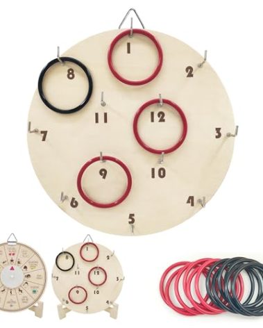 LumWuds Ring Toss Game for Adults and Kids - Indoor & Outdoor Hook and Ring Game for Parties, Camping & Backyard for Family & Friends