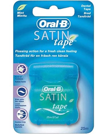 Oral-B Statin Tape Dental Floss 25m (6 Units) by Oral-B Satin Tape Mint