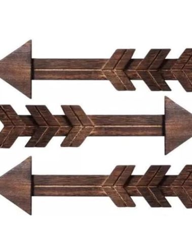 LONG XIN SERIES 3 Pcs Family Wooden Hanging Arrows Wall Decor Wood Arrows Sign Wall Hanging for Bedroom Living Room Gallery Hallway Home Decoration