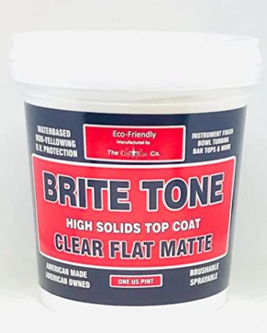 CrystaLac Brite Tone High Solids Polyurethane Instrument Finish 16 oz Pint (Clear Flat Matte)