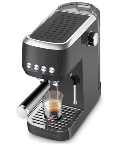 CASABREWS 3700 Essential Espresso Machine 20 Bar, Professional Espresso Coffee Machine with Steam Milk Frother, Coffee Maker Cappuccino Latte Machine with 43.9oz Removable Water Tank, Black