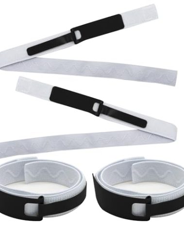 Foley Catheter Holder Urinary Legband Holder 4 Pcs Elastic Catheter Leg Strap with Silicone to Reduce Slipping Foley Catheter Stabilization Device for Men Women (Black)