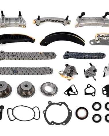 3.6 Timing Chain Kit with Tensioner & Guides - Compatible with Chevy Traverse/Camaro/Equinox, GMC Acadia/Terrain, Cadillac CTS/SRX, Buick Enclave/Lacrosse 2.8L 3.0L 3.6L V6 Engine 9-0753S