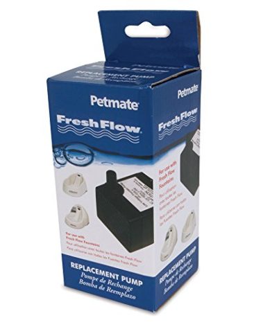 Petmate Fresh Flow Deluxe Replacement Pump 120V - Easy Install - AC Adapter and Cord Included (29027),Black