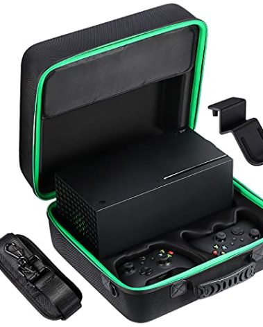 Zadii Hard Carrying Case Compatible with Xbox Series X, Protective Travel bag for Xbox Series X Disc or Digital Version, Controllers, Cables and Other Accessories