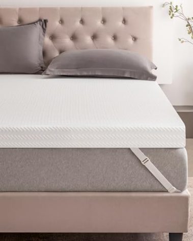 AMICLIBER 3 Inch Plush Queen Gel Memory Foam Mattress Topper, Cooling Bed Topper with Removable Cover, Soft & Pain Relief & Breathable, CertiPUR-US & Oeko-Tex Certified