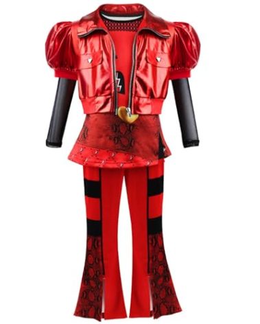 Lgandpg Rise of Red Costume Kids, Red Costumes Girls 3PCS Outfit