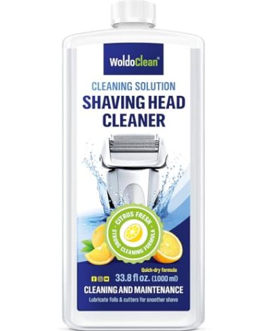 Shaver Cleaner Solution Replacement 33.8 oz - for Clean&Charge Cleaning, compatible with Braun CCR/SmartCare, Lemon Scent, 5–6 Uses