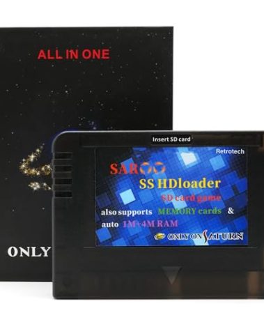 Retrotech Only On Saturn Saroo HD Loader 520 Games in 1 Flash Cart 256gb - Transparent Black