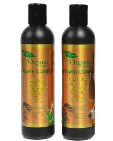 J'Organic Solutions Biotin Hydrating, Strengthening shampoo & Conditioner Set Phthalates-Free, No Sulfate, Paraben-free Baby And Toddler Shampoo and Conditioner (2x 8oz)